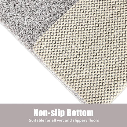 Bathtub Mat Shower Mat Non-Slip - 16x39 Inch Soft Comfort Bath Mat with Drainage Holes, PVC Loofah Massage Bathmat for Shower, Tub, Bathroom, Wet Areas, Quick Drying