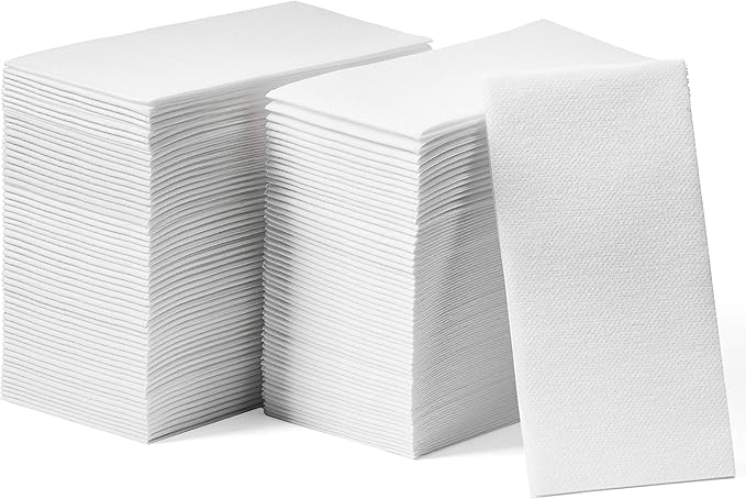 Disposable Linen-Feel Guest Hand Towels [MEDIUM SIZE - Pack of 7500] - Disposable Cloth-Like Bathroom Napkins - Soft And Absorbent Paper Napkin For Kitchen, Bathroom, Party, Wedding, Or Event