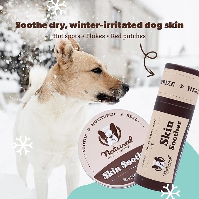 Natural Dog Company Skin Soother Balm for Dogs – 2oz Stick, All Natural Hot Spot & Rash Relief – Organic Itchy Skin Soothing Moisturizer for Dry, Red, Crusty Skin – Lick-Safe Dog Balm, Made in USA