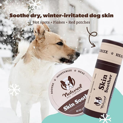 Natural Dog Company Skin Soother Balm for Dogs – 2 oz Tin All Natural Hot Spot & Rash Relief – Organic Itchy Skin Soothing Moisturizer for Dry, Red, Crusty Skin – Lick-Safe Dog Balm, Made in USA