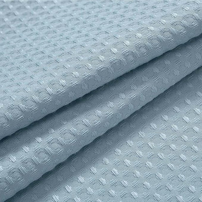 River Dream Heavyweight No Hooks Required Dotted Waffle Weave Shower Curtain with Snap in Liner -Extra Long 71W x 86H,Hotel Grade,Spa Like Bath Curtain,Blue