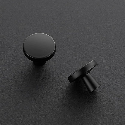 Ravinte 10 Pack Drawer Pulls 1-1/4 Inch Kitchen Cabinet Knobs Solid Round Dresser Drawer Knobs Matte Black Dresser Knobs Drawer Knobs Simple Cabinet Hardware for Cupboard Drawer Pulls