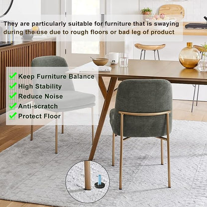 WAFJAMF 32 PCS M6 Thread Adjustable Furniture Levelers Screw in Threaded, Adjustable Levelers Feet Screw On Furniture Glide Leveling for Table, Chair, Furniture Legs