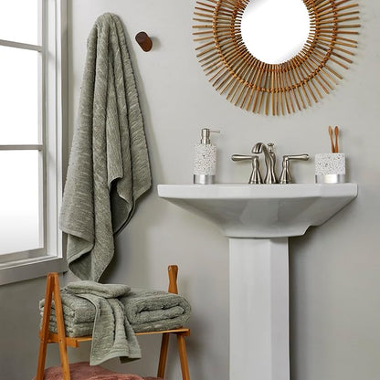SKL Home CloudSoft Cotton Luxury 2-Piece Hand Towel Set, Sage