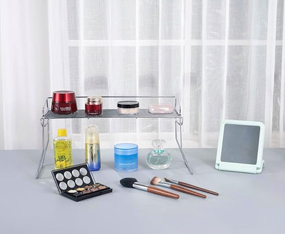 Metal The Sink Vanity Organizer 2 Pack, Bathroom or Kitchen Sink Organizer, Feminine Products Organizer (2 Chrome)