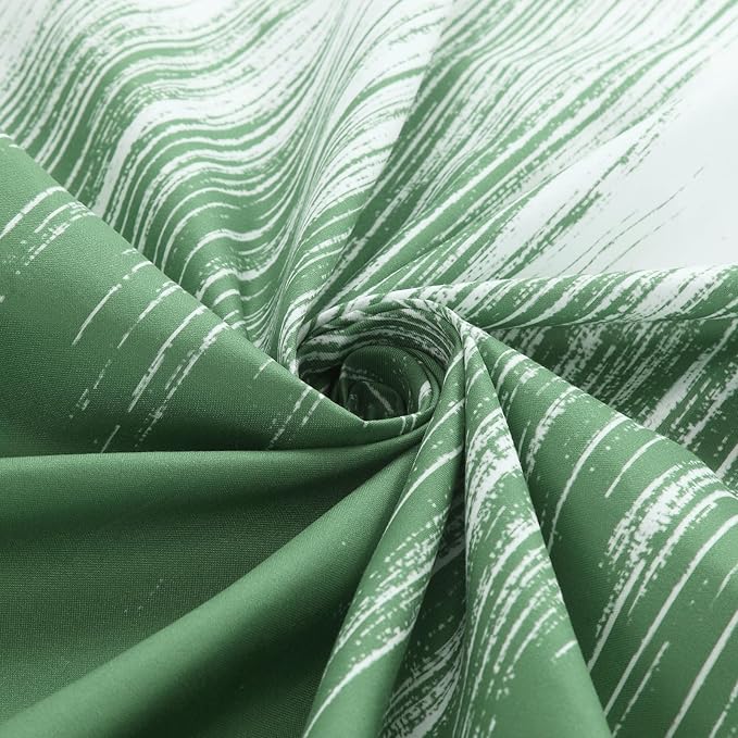 Stall Fabric Shower Curtain, Green and White Ombre Shower Curtains for Bathroom, Modern Decorative Bathroom Curtains, 54" W x 72" H