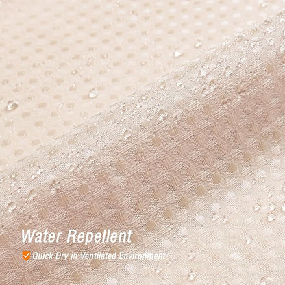 Gibelle Extra Long Shower Curtain 72 x 84, Tall Waffle Weave Textured Fabric Shower Curtain for Bathroom, Water Repellent, Machine Washable, Blush Pink