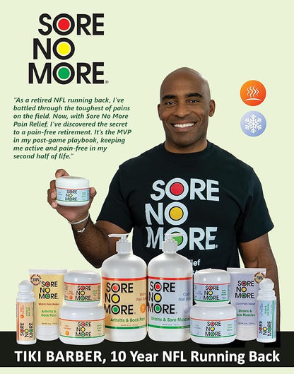Sore No More Warm Arthritis Pain Relief Cream – Targeted Reliever for Back, Neck, Hands & Feet – Soothing & Fast-Acting Formula for Aches and Pains – Non-Greasy with Orange Aroma – 8 oz