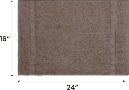 Casa Lino 100% Cotton Hand Towels for Bathroom - Soft, Highly Absorbent & Quick Dry Kitchen Towels - Gym Towel Set - Travel Towel Set - 24" x 16" - Pack of 4 - (Brown)