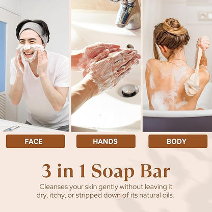 Wavertree & London Havana Scented Natural Soap (2 Bars), 7oz Moisturizing French Triple Milled Soap Bars enriched with shea butter - Pure Plant Based Bath & Body Bars for All Skin Types