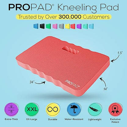 Thick Kneeling Pad, Garden Kneeler for Gardening, Bath Kneeler for Baby Bath, Kneeling Mat for Exercise & Yoga, Knee Pad for Work, Floor Foam Pad, 2X Large (XXL) 24 x 14 x 1.5 Inches, Red