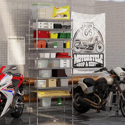 18" Deep x 36" Wide x 86" Height Wire Shelving Kit | 10-Tier | NSF Commercial Storage Rack Unit