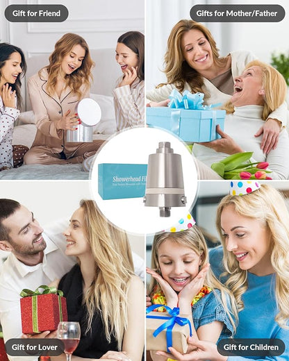 Hard Water Shower Filter - Removes Chlorine, Heavy Metals & Scale - KDF Technology for Softer Skin & Hair - Fits Most Rain & Handheld Showerheads - (BNP Version)