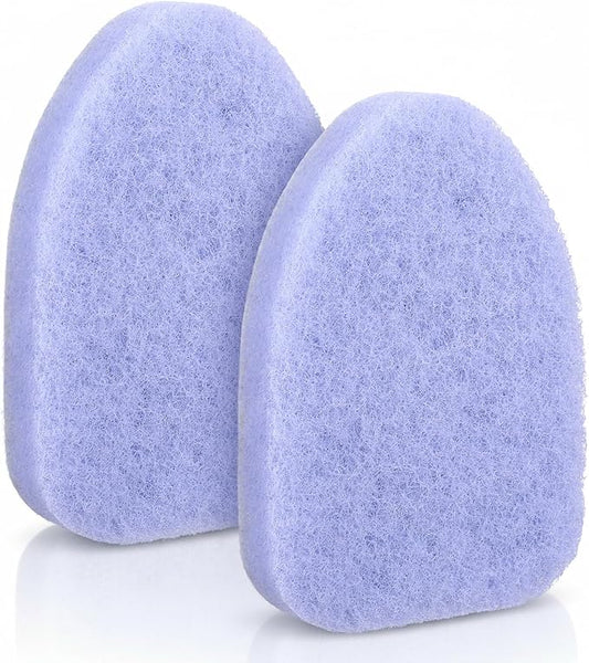 2 Pack Shower Scrubber Refill Pads Non Scratch Scouring Pads Compatible with Clorox Tub Tile Scrubber Brush, Anti Grease Technology Reusable Scrub Sponge for Cleaning Bathroom Kitchen Toilet Wall Sink