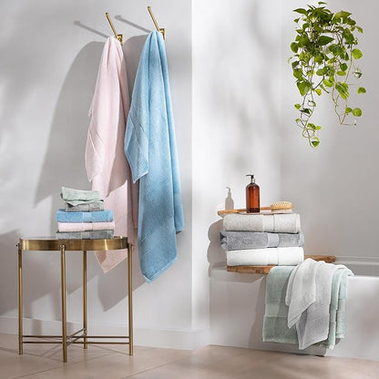 Aston & Arden Egyptian Bath Towels - Pack of 2 - Oversized Ultra Soft Thick & Absorbent, 100% Ringspun Egyptian Cotton Bathroom Towel for Spa, Hotel, 600 GSM, 30 x 54 in, White