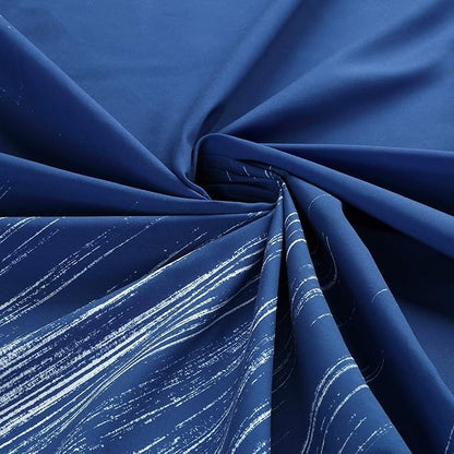 Long Fabric Shower Curtain, Royal Blue Microfiber Cloth Shower Curtains for Bathroom, Modern Waterproof Bathroom Curtains, 62" W x 78" H