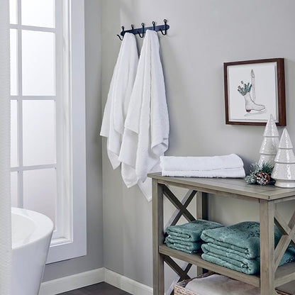 SKL Home Christmas/Winter/Gift Subtle Snowflakes Bath Towel, White