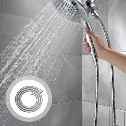 Replacement Shower Hose, 1.5 M High-Flow Stainless Steel, Anti-Burst, Ideal for Broad Coverage in Various Shower Systems