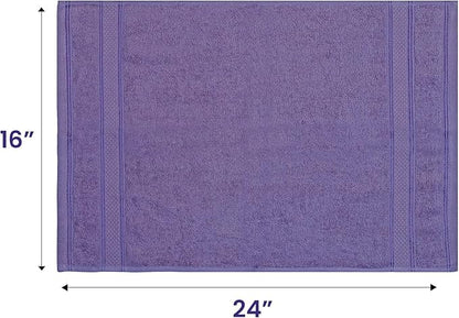 Casa Lino 100% Cotton Hand Towels for Bathroom - Soft, Highly Absorbent & Quick Dry Kitchen Towels - Gym Towel Set - Travel Towel Set - 24" x 16" - Pack of 4 - (Lavender)