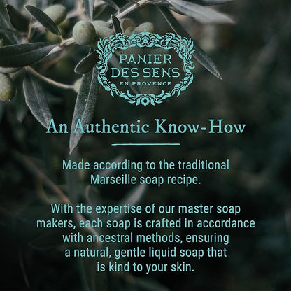 Panier des Sens - Moisturizing Hand Soap - Jasmine Floral Fragrance - French Traditional Savon de Marseille Soap - Refillable Kitchen & Bathroom Soap - 16.9 Fl.oz Liquid Hand Wash 96% Natural