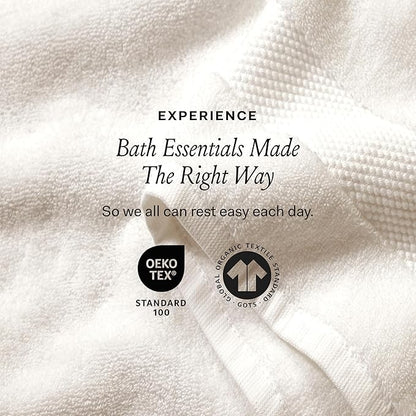 BOLL & BRANCH Plush Bath Sheet Set - Mineral - 6 Piece - Includes 2 Oversized Bath Sheets, 2 Hand Towels & 2 Washcloths - 100% Organic Cotton - Ultra Soft & Luxurious - Quick Absorbing