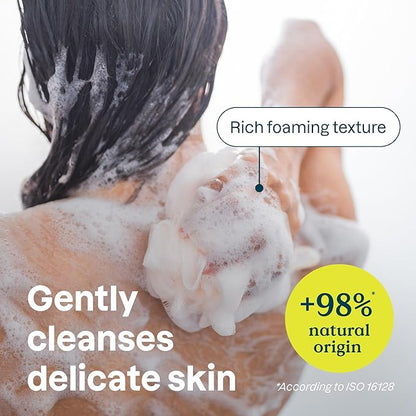 ATTITUDE Body Wash for Sensitive Skin with Oat and Argan Oil, EWG Verified, Dermatologically Tested, Vegan, 16 Fl Oz