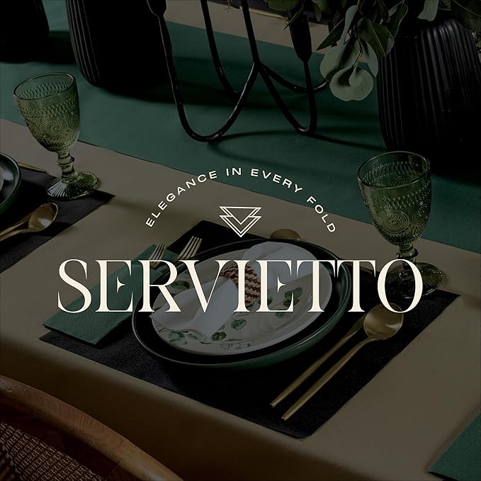 1000-Pack Servietto Disposable Linen-Feel Guest Towels [Pack of 1000] - Disposable Cloth-Like Hand Towels, Made In USA - Soft and Absorbent Paper Napkin for Kitchen, Bathroom, Party, Wedding, Or Event