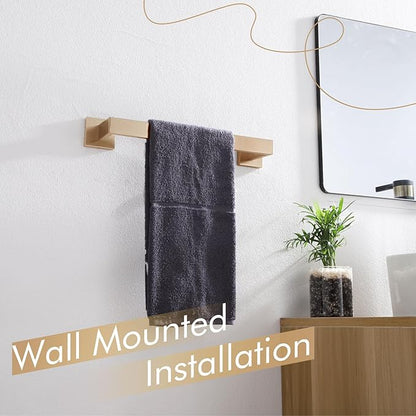 KOKOSIRI 12-Inch Towel Bar for Bathroom Kitchen Towel Holder Wall Mounted SUS304 Stainless Steel Towels Rack, Champagne Bronze B4003CPG-L12