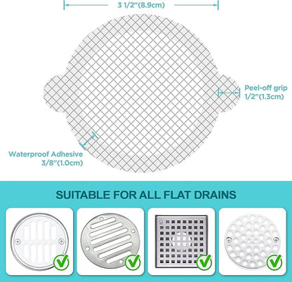 50 Pack, Disposable Shower Drain Hair Catcher Mesh Stickers…