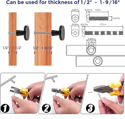 Ravinte 5 Pack Drawer Pulls 1-1/4 Inch Kitchen Cabinet Knobs Solid Round Dresser Drawer Knobs Oil-Rubbed Bronze Dresser Knobs Drawer Knobs Simple Cabinet Hardware for Cupboard Drawer Pulls