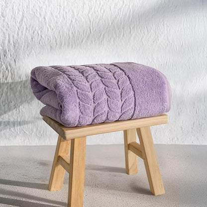 BAGNO MILANO Organic Turkish Cotton Bath Towels, Luxury Jacquard Collection, Certified Organic Highly Absorbent, Soft-Plush Towel Set (Lilac, Bathsheet)