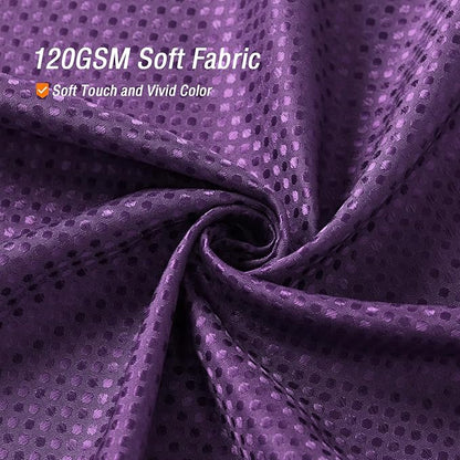 Gibelle Small Stall Shower Curtain 36 x 72, Narrow Half Waffle Weave Textured Fabric Shower Curtain for Bathroom, Water Repellent, Machine Washable, Purple