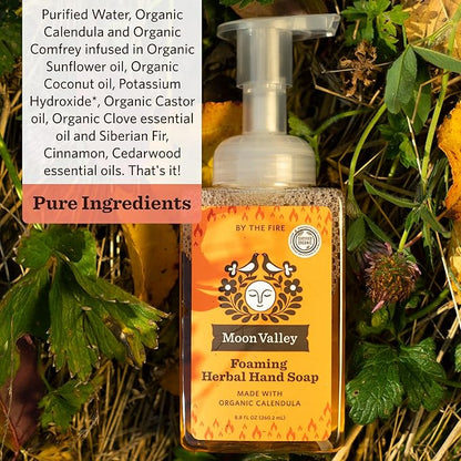 Moon Valley Herbal Foaming Hand Soap, Vegan (By the Fire, Recyclable Bottle)