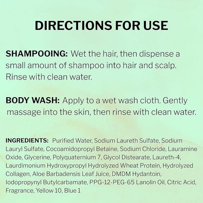 McKesson Body Wash and Shampoo - 1  Gallon Bulk Refill Full Body Wash with Aloe, Cucumber Melon Scent - Sensitive Skin & Hair 2‑in‑1