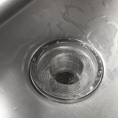 Juvale Stainless Steel Sink Drain Strainer - Mesh Kitchen Sink Strainer - Anti-Clogging Wire Mesh Screen - Pack of 4, 4.3 in, 2.8 in, 2.1 in