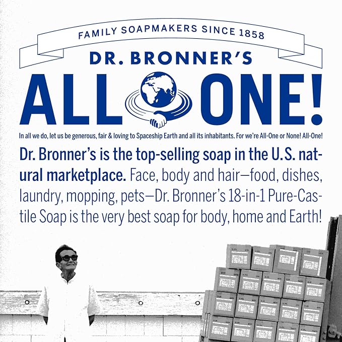 Dr. Bronner's - Pure-Castile Liquid Soap (Rose, 2 ounce) - Made with Organic Oils, 18-in-1 Uses: Face, Body, Hair, Laundry, Pets and Dishes, Concentrated, Vegan, Non-GMO