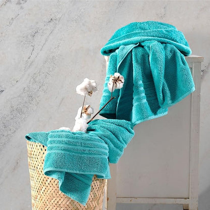 Hawmam Linen Jumbo Large Bath Sheets Towels 2 Pack Soft and Absorbent, Premium Quality 100% Cotton Towels (Teal Turquoise, Bath Sheet)