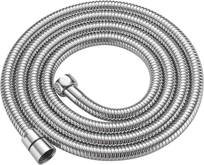 RUMOSE 79 inches Shower Hose Extra Long Stainless Steel Shower Tube Attachment Flexible Handheld Shower Sprayer Hose, Polished Chrome