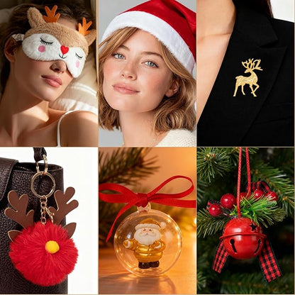 2025 Christmas Gifts for Women Mom - 16 Pcs Luxury Gift Box with Brooch and Cute Sleeping Mask, Bath and Body Spa Gift Set for Women｜Spa Set Bath Gift Idea for Female Friends