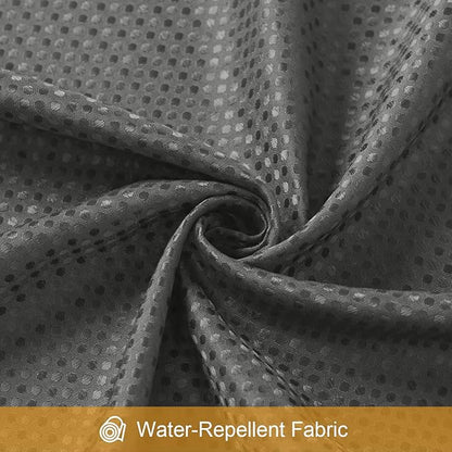 3 in 1 Shower Curtain Set, Charcoal Grey Waffle Fabric Modern Shower Curtain and PEVA Liner Set with 12 Stainless Steel Shower Curtain Hooks, Dark Grey, 72 W x 72 H