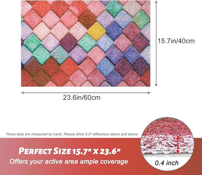 Shower Mat Non-Slip, Soft Comfort Bath Mat with Drainage Holes, PVC Loofah Massage Bathtub Mat for Shower, Tub, Bathroom, Wet Areas, Quick Drying
