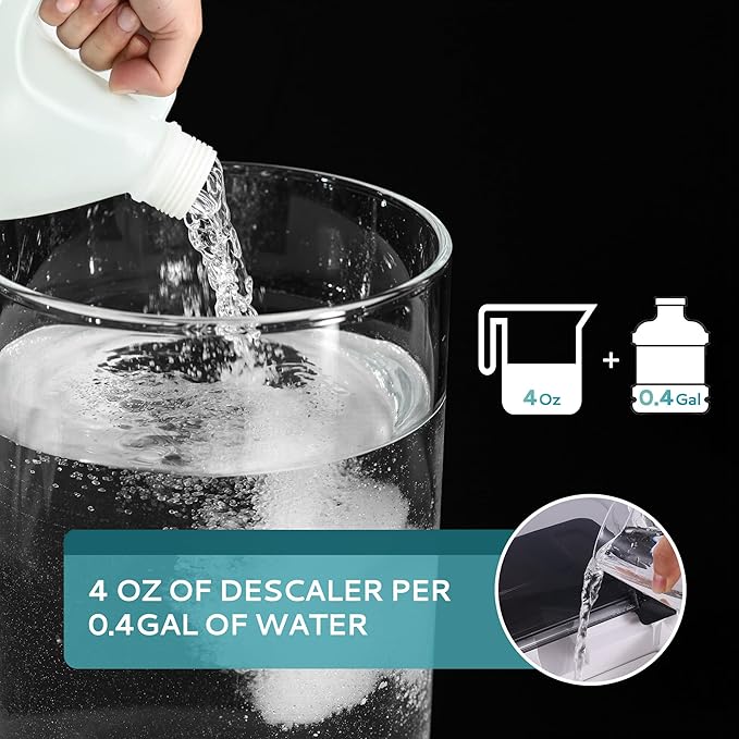 EUHOMY 32 Uses Ice Machine Cleaner Descaler (1 Gallon / 3.75L), 128 Fl OZ Ice Maker Cleaner, Ideal Universal Descaling Solution for All Brands Ice Maker, Single Use Coffee and Espresso Machines