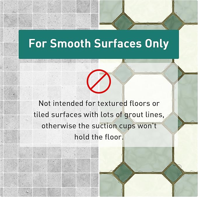 Large Clear Green Square Shower Mat Non Slip 27 x 27 Inches, Square Bath Tub Mat for Inside Shower Bathroom Floor, Shower Stall Mats with Big Suction Cup Drain Hole, Easy Washable, BPA-Free