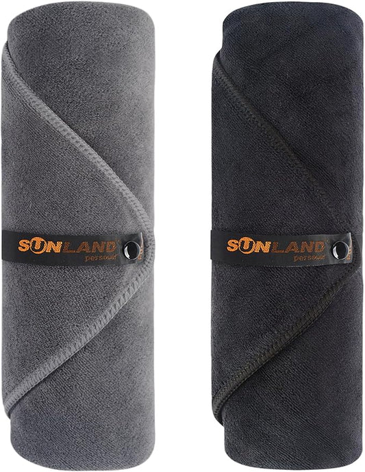 SUNLAND Microfiber Gym Bath Towel Ultra Soft Travel Camping Towel Super Absorbent Swimming Sport Towels for Adults and Children