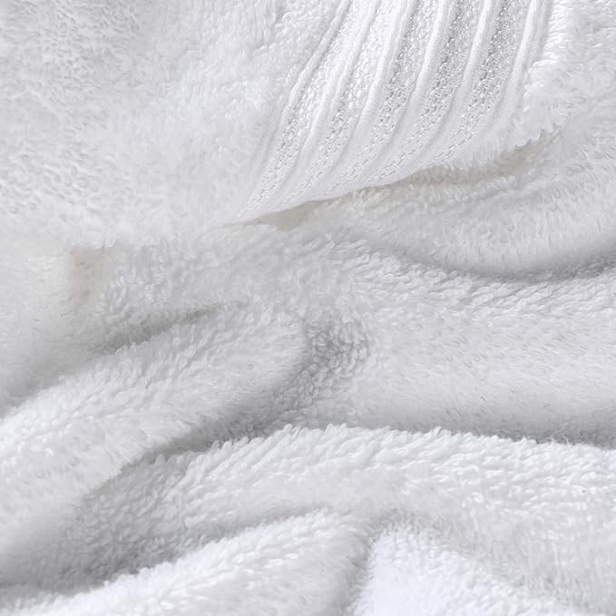 Superior Egyptian Cotton 2-Piece Bath Sheet Towel Set, Oversized Body Towels for Adults and Kids, Large Towel for Bath, Shower, Guest Bathroom, Spa, Gym, Resort, Essentials, Airbnb, White