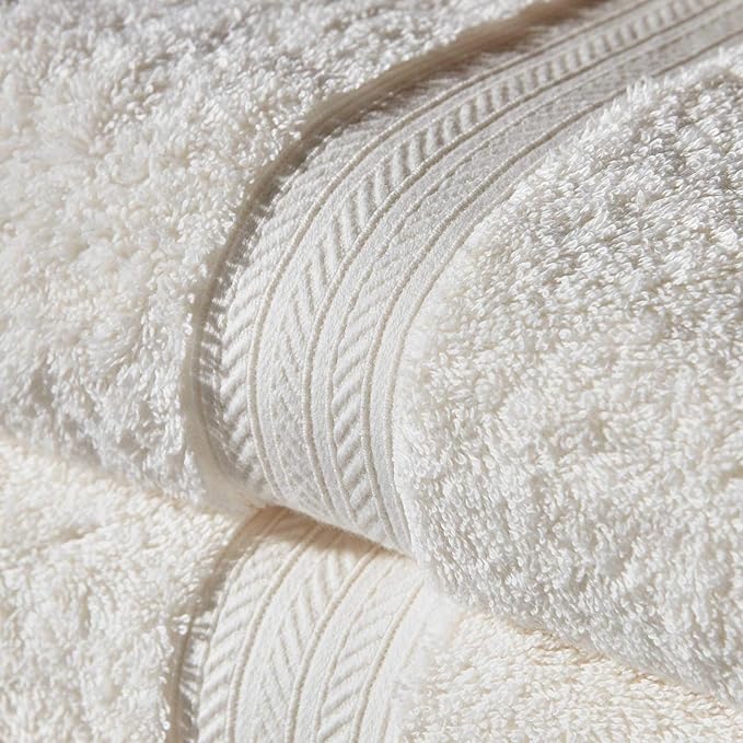 Christy Renaissance 6 Piece Cream Towel Set | 100% Egyptian Cotton | Luxury Bathroom Towels | Soft and Super Absorbent | 675 GSM | 2 Bath Sheet 2 Bath 2 Hand | Parchment