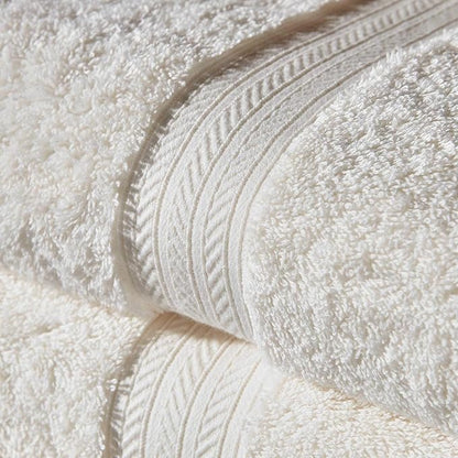 Christy Renaissance 4 Piece Cream Towel Set | 100% Egyptian Cotton | Luxury Bathroom Towels | Soft and Super Absorbent | 675 GSM | 2 Bath 2 Hand | Parchment