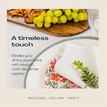Disposable Linen-Feel Guest Hand Towels [MEDIUM SIZE - Pack of 7500] - Disposable Cloth-Like Bathroom Napkins - Soft And Absorbent Paper Napkin For Kitchen, Bathroom, Party, Wedding, Or Event