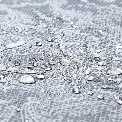 78 Inch Long Shower Curtain - Chantilly Lace Design, Heavyweight Polyester, Black to White Ombre, 72" W x 78" H