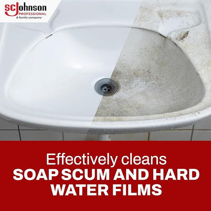 SC Johnson Professional Non-Acid Bowl and Bathroom Cleaner, Disinfectant Cleaner, Soap Scum Remover, 32 fl. oz., 12 Count, for Professional Use Only